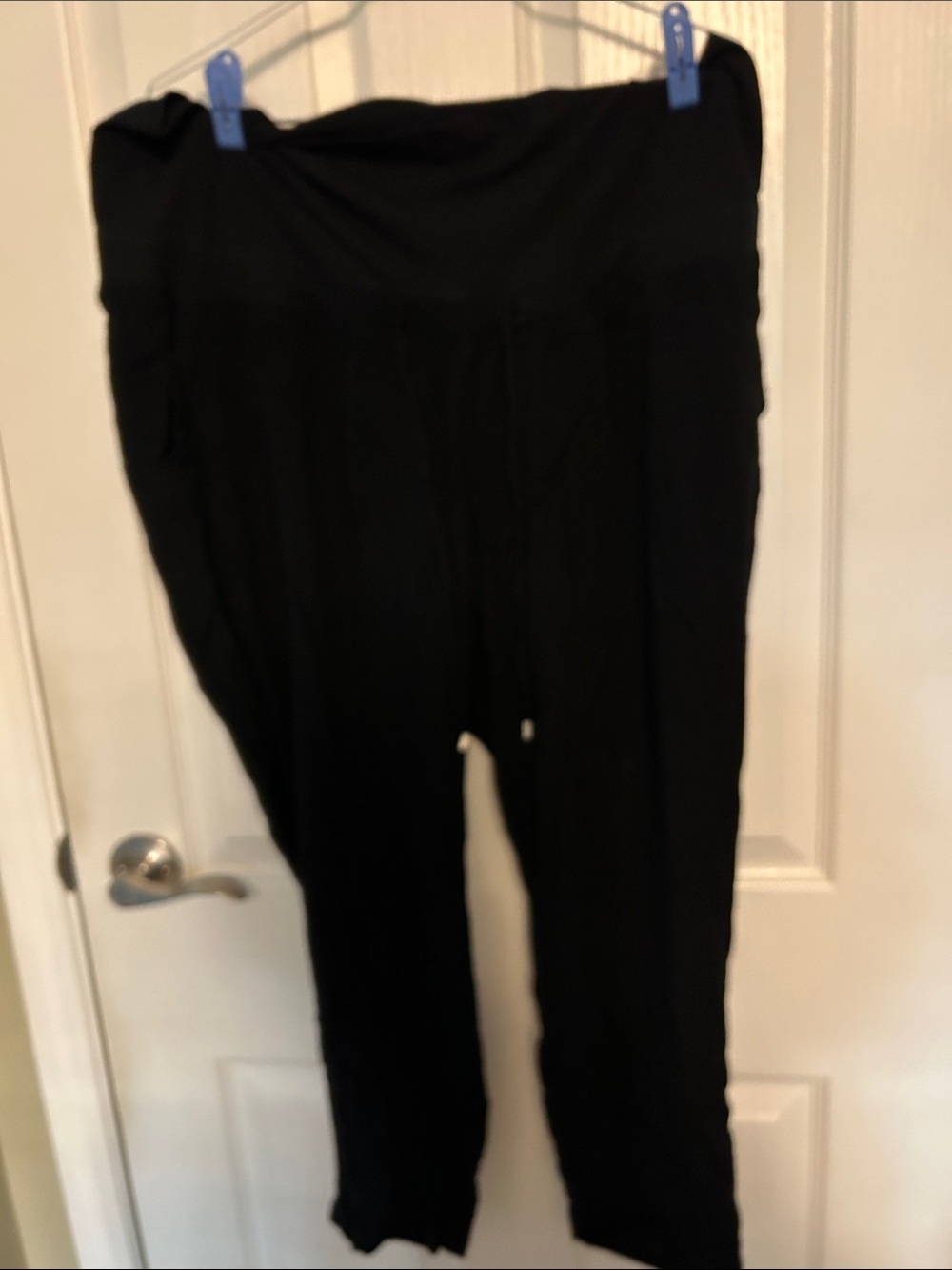 Black Women's Maternity Pull-On Pants